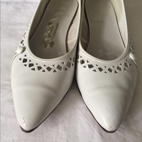 white pointed toe flats